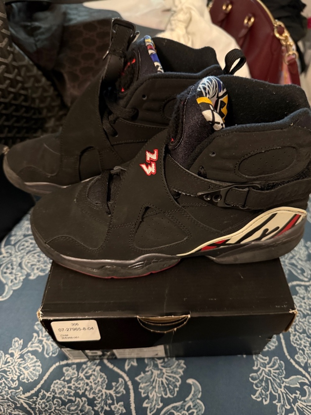 Air Jordan 8 Retro (GS) 2013 fits a women’s 7